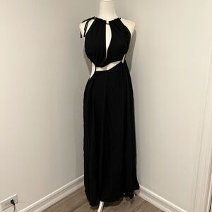 Forever 21 Black maxi dress with cut out detail